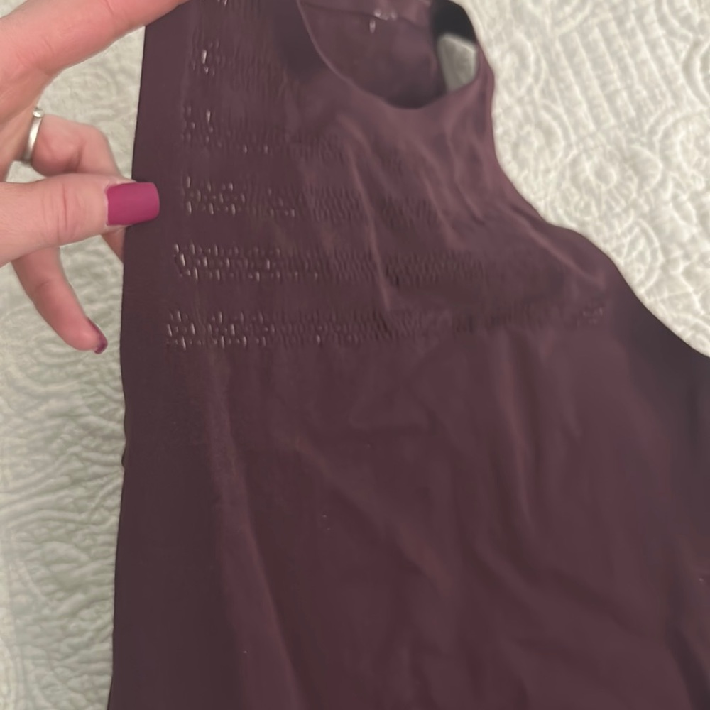 Women’s Racerback Tank Top - Deep Plum - Picture 4 of 5